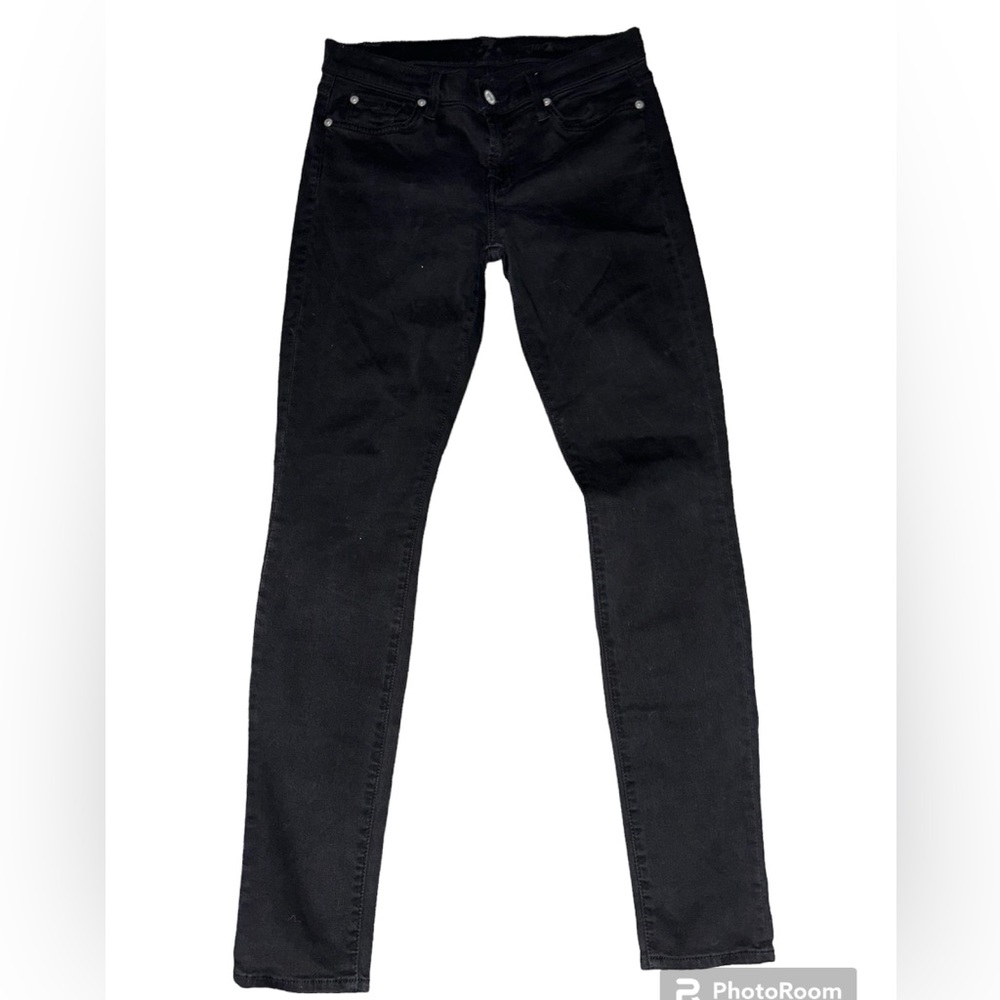 7 For All Man Kind Black Jeans Size